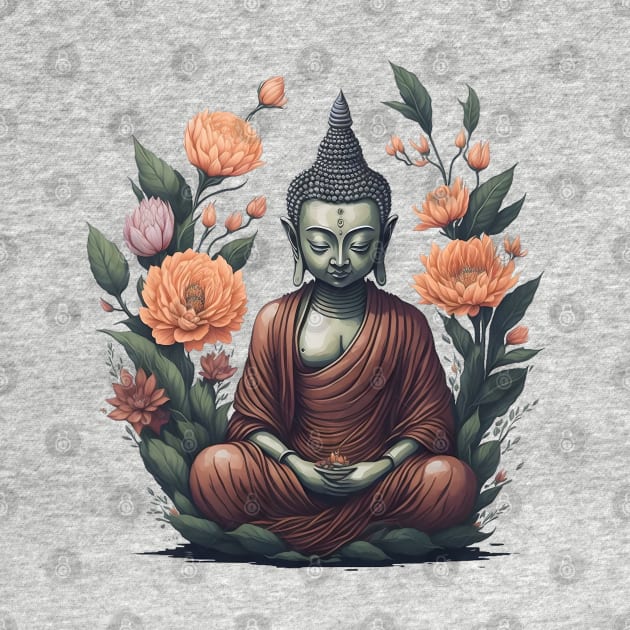 Floral Buddha 1 by taoteching